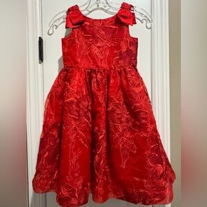 Janie and Jack Vibrant Red Floral Dress